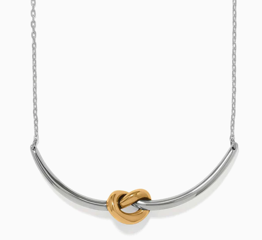 Interlok Single Knot Two Tone Necklace