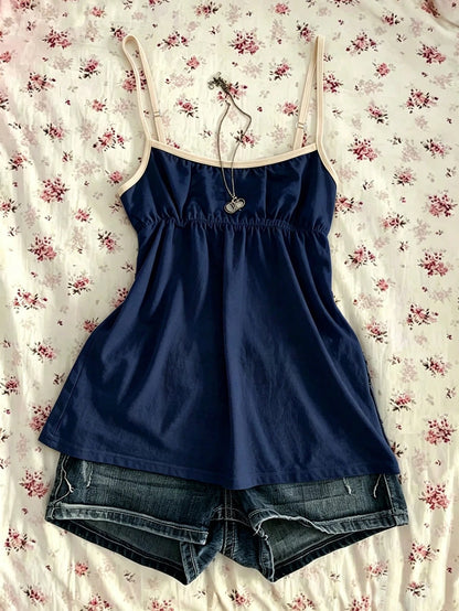 IslaSuriya Summer Casual Retro Y2K Striped Women's Camisole Tank Top