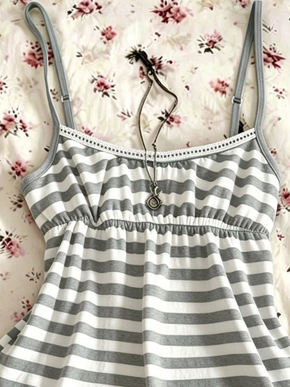 IslaSuriya Summer Casual Retro Y2K Striped Women's Camisole Tank Top