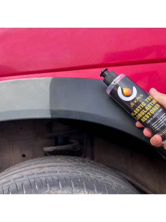 JB-XPCS 24 Automotive Rubber & Plastic Repair & Polishing Agent, Long-Lasting Coating, Renew & Clean, Black Glossy Finish, Car Detailing