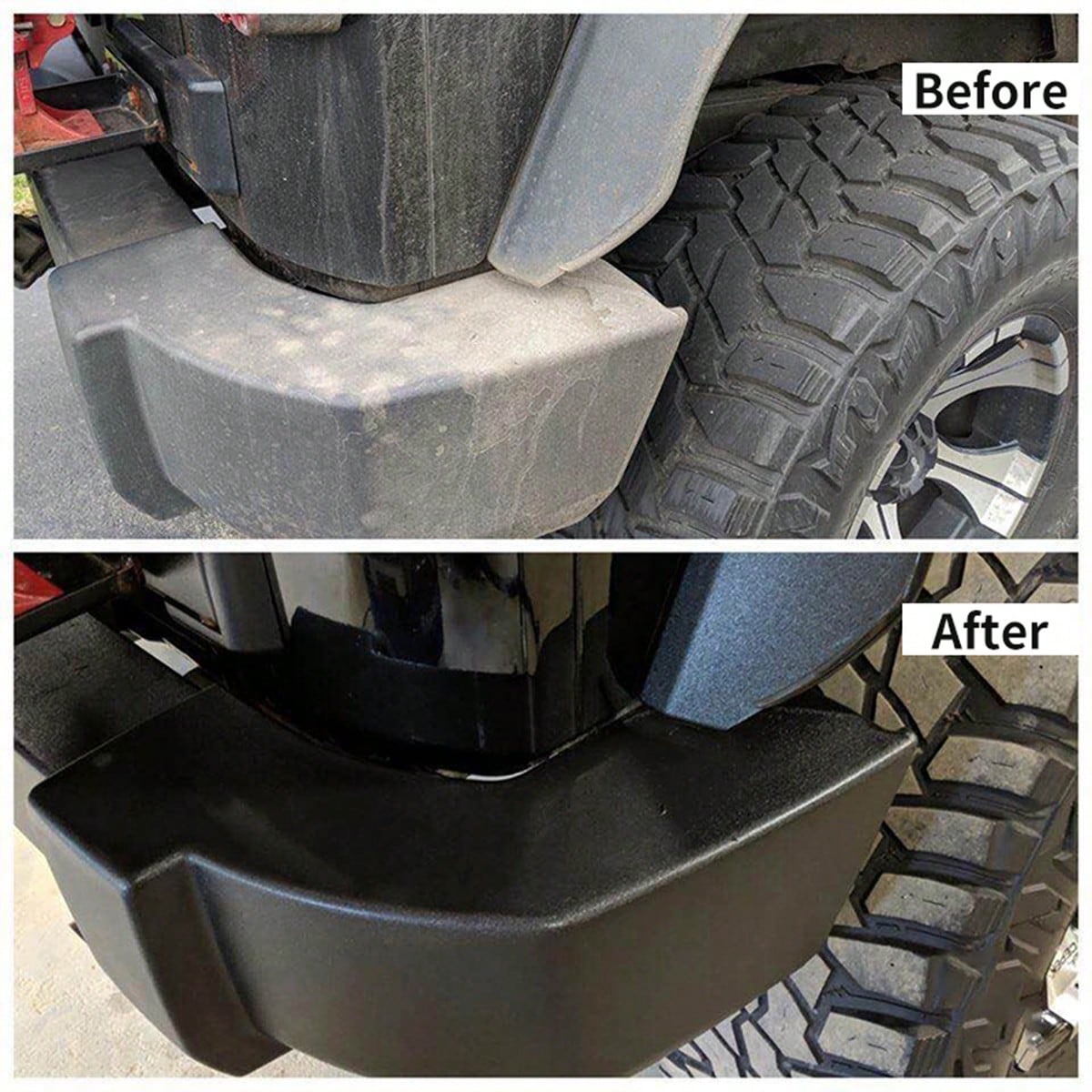 JB-XPCS 24 Automotive Rubber & Plastic Repair & Polishing Agent, Long-Lasting Coating, Renew & Clean, Black Glossy Finish, Car Detailing