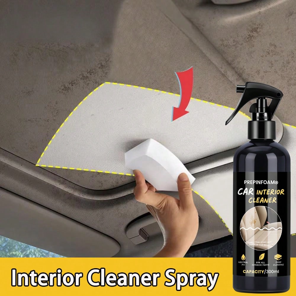 JB-XPCS Car Interior Cleaner, Powerful Stain Removal Without Damaging Interior, Full-Effect Cleaning For Ceiling, Seats & Floor Mats