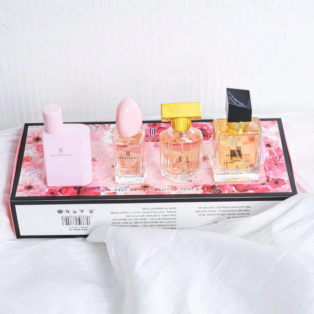 JEAN MISS Perfume Gift Set For Women| 30ml*4 Sweet Floral Scent| Mini Travel Size- A Birthday Gift For Mom/Girlfriend