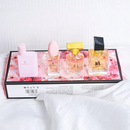 JEAN MISS Perfume Gift Set For Women| 30ml*4 Sweet Floral Scent| Mini Travel Size- A Birthday Gift For Mom/Girlfriend