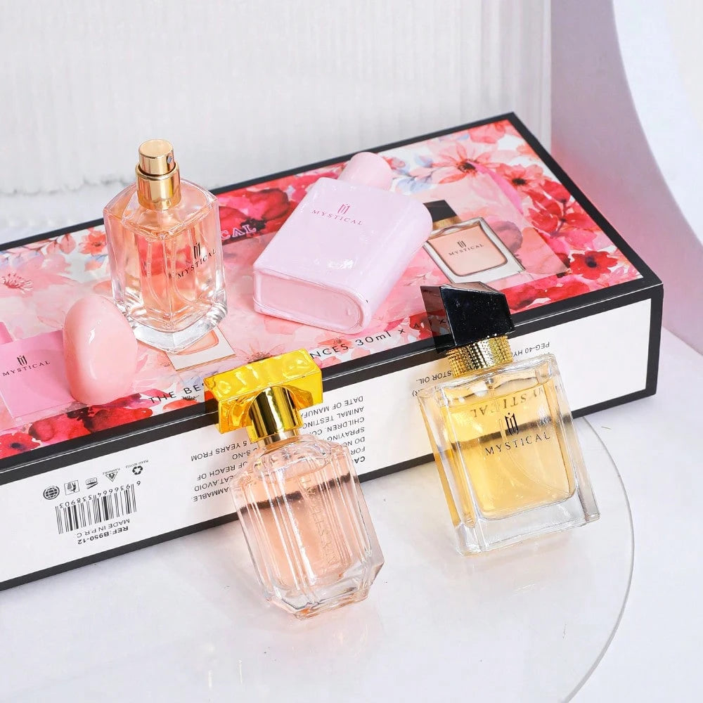 JEAN MISS Perfume Gift Set For Women| 30ml*4 Sweet Floral Scent| Mini Travel Size- A Birthday Gift For Mom/Girlfriend