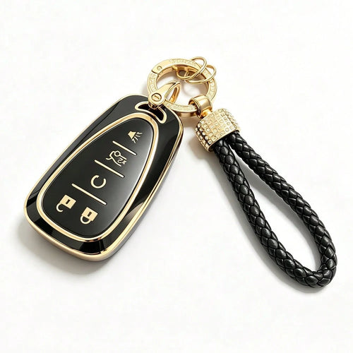 Key Fob Cover For Chevy Pink Soft TPU 5 Button Car Keys Case Shell Bling Keychain Accessories For Equinox Malibu Camaro Traverse Blazer Cruze LT Trailblazer Girly Women