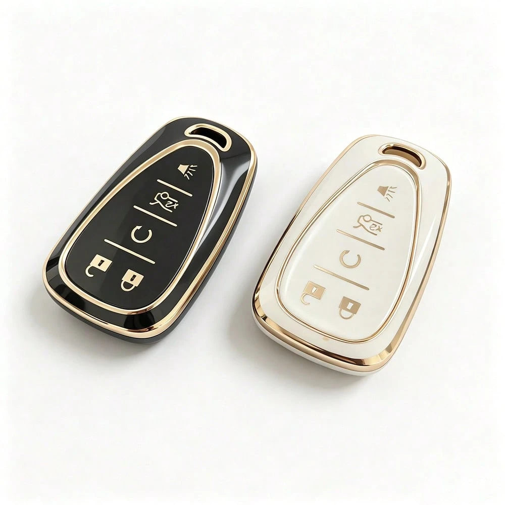 Key Fob Cover For Chevy Pink Soft TPU 5 Button Car Keys Case Shell Bling Keychain Accessories For Equinox Malibu Camaro Traverse Blazer Cruze LT Trailblazer Girly Women