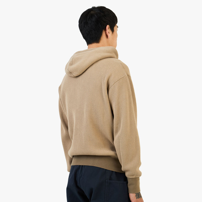 KHAKIS Waffle Full-Zip Hoodie / Tan