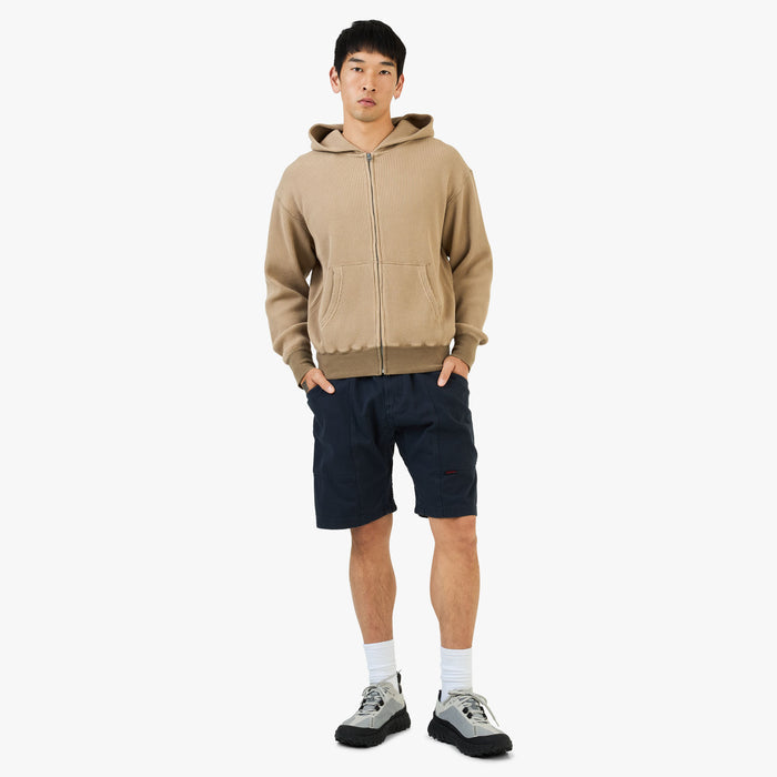 KHAKIS Waffle Full-Zip Hoodie / Tan