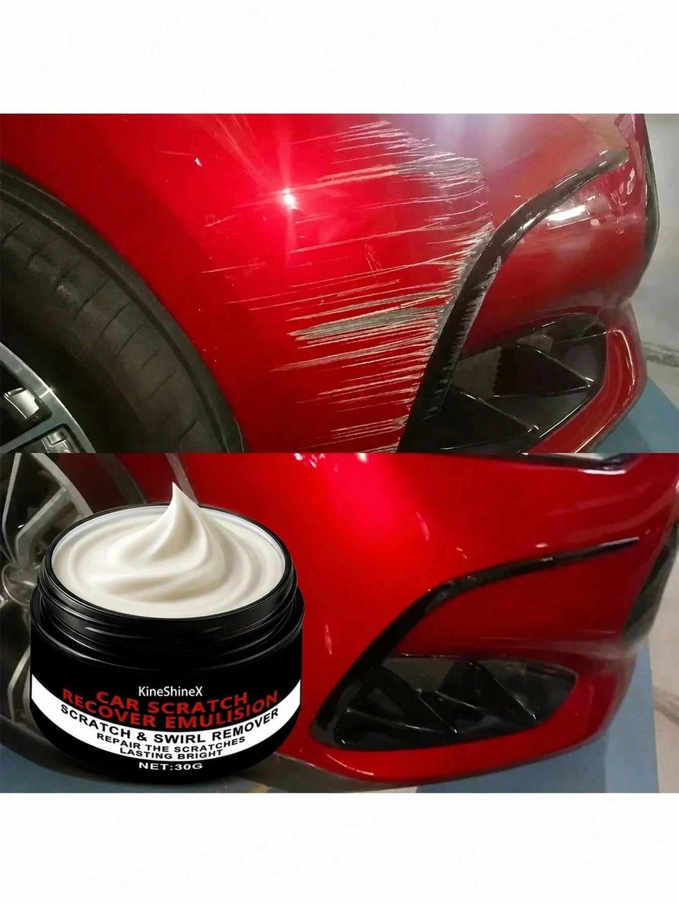 KineShineX Car, Motorcycle, Electric Vehicle And Truck Scratch Repair Paste, Car Scratch Repair Agent, Car Polishing And Repair Paste, Car Paint Wax, Car Accessories, Holiday And Birthday Gifts, Make