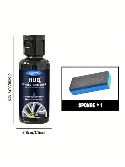 KineShineX Car Tire Scratch Repair Kit, Wheel Repair Polish, Wheel Scratch Rust Fade Remover, Restore The Car's Metal Luster, Wheel Care Wax, Anti-Fading Car Repair Polishing Paste, Make Your Car Look