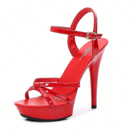 Kissxuanyan Ultra High Stiletto Platform Sandals Quality Open Toe Nightclub Fish Mouth Buckle Closure 63inch Chunky For Day To Night Transition