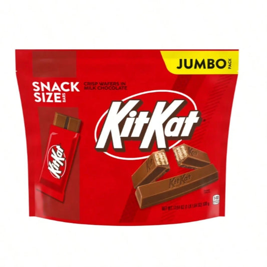 Kit Kat Milk Chocolate Wafer Snack Size Candy, Jumbo Pack, 17.64 Oz