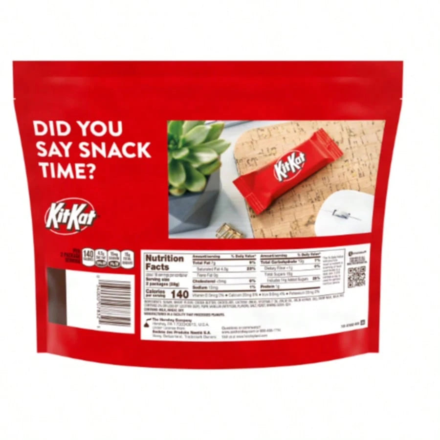 Kit Kat Milk Chocolate Wafer Snack Size Candy, Jumbo Pack, 17.64 Oz