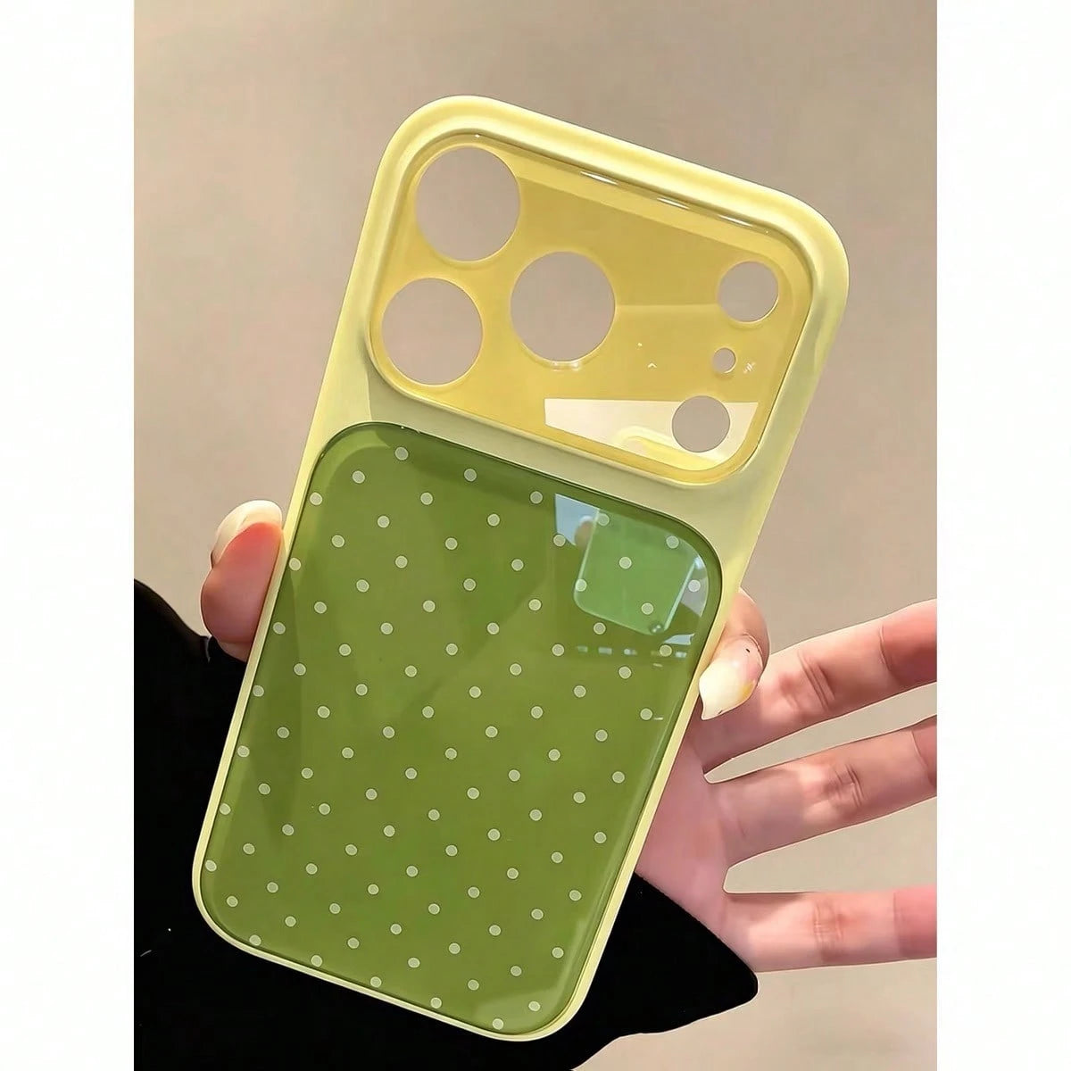 Korean Style Ins Polka Dot Premium Liquid Phone Case Compatible With Iphone 17, 16 Pro Max, 15, 17 Pro, Large Window Design, Shockproof Protective Soft Cover, Unique And Stylish