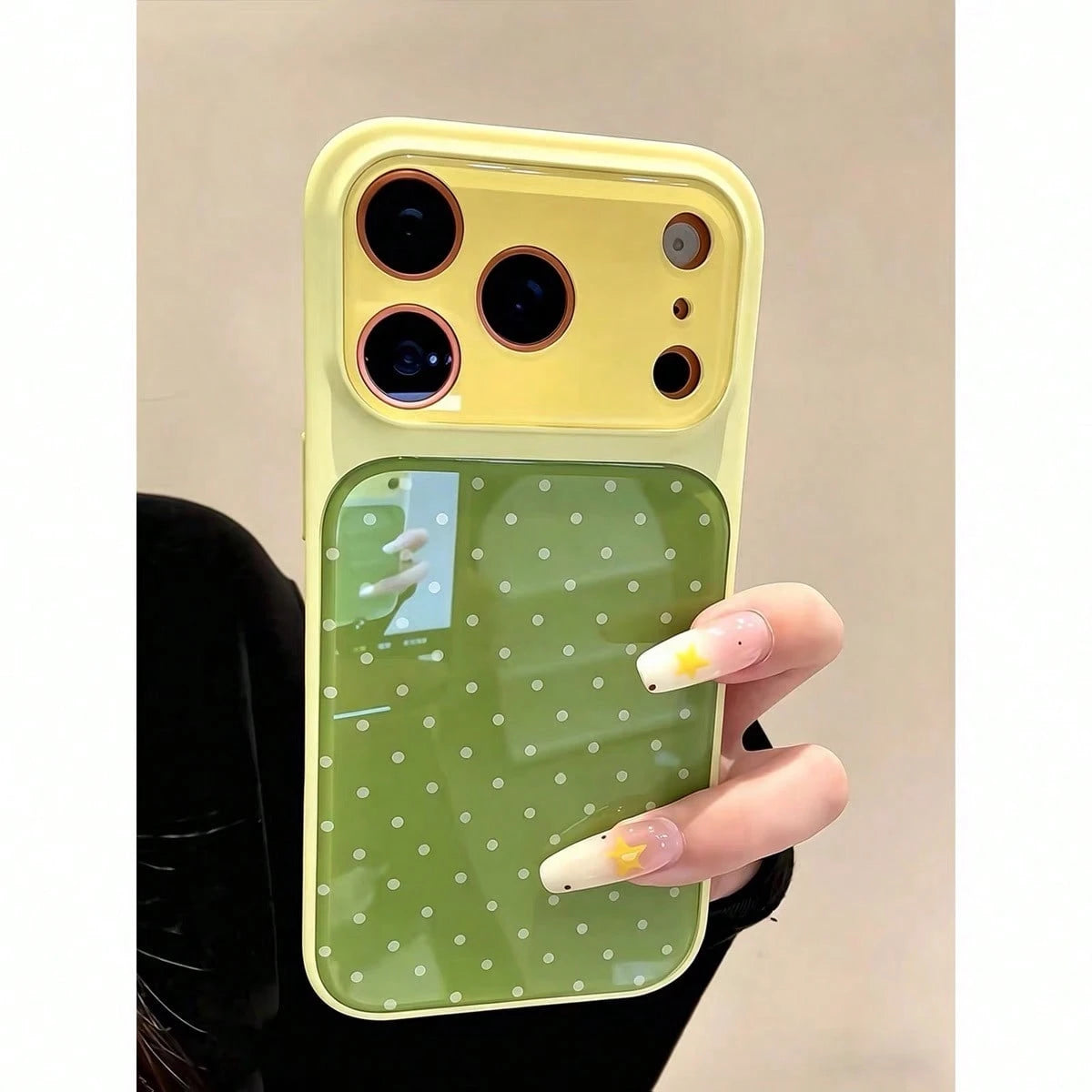 Korean Style Ins Polka Dot Premium Liquid Phone Case Compatible With Iphone 17, 16 Pro Max, 15, 17 Pro, Large Window Design, Shockproof Protective Soft Cover, Unique And Stylish