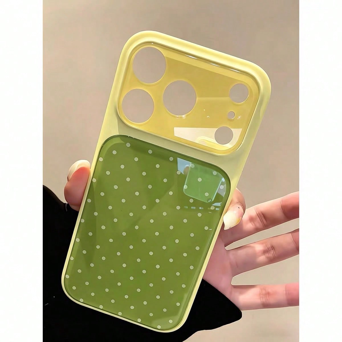 Korean Style Ins Polka Dot Premium Liquid Phone Case Compatible With Iphone 17, 16 Pro Max, 15, 17 Pro, Large Window Design, Shockproof Protective Soft Cover, Unique And Stylish