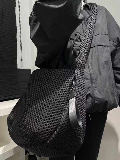 Ladies' Fashionable Nylon Messenger Bag, Large-Capacity Pure-Color Crossbody Bag, Fixed Shoulder Strap, Polyester Lining, Thickened Casual Handbag
