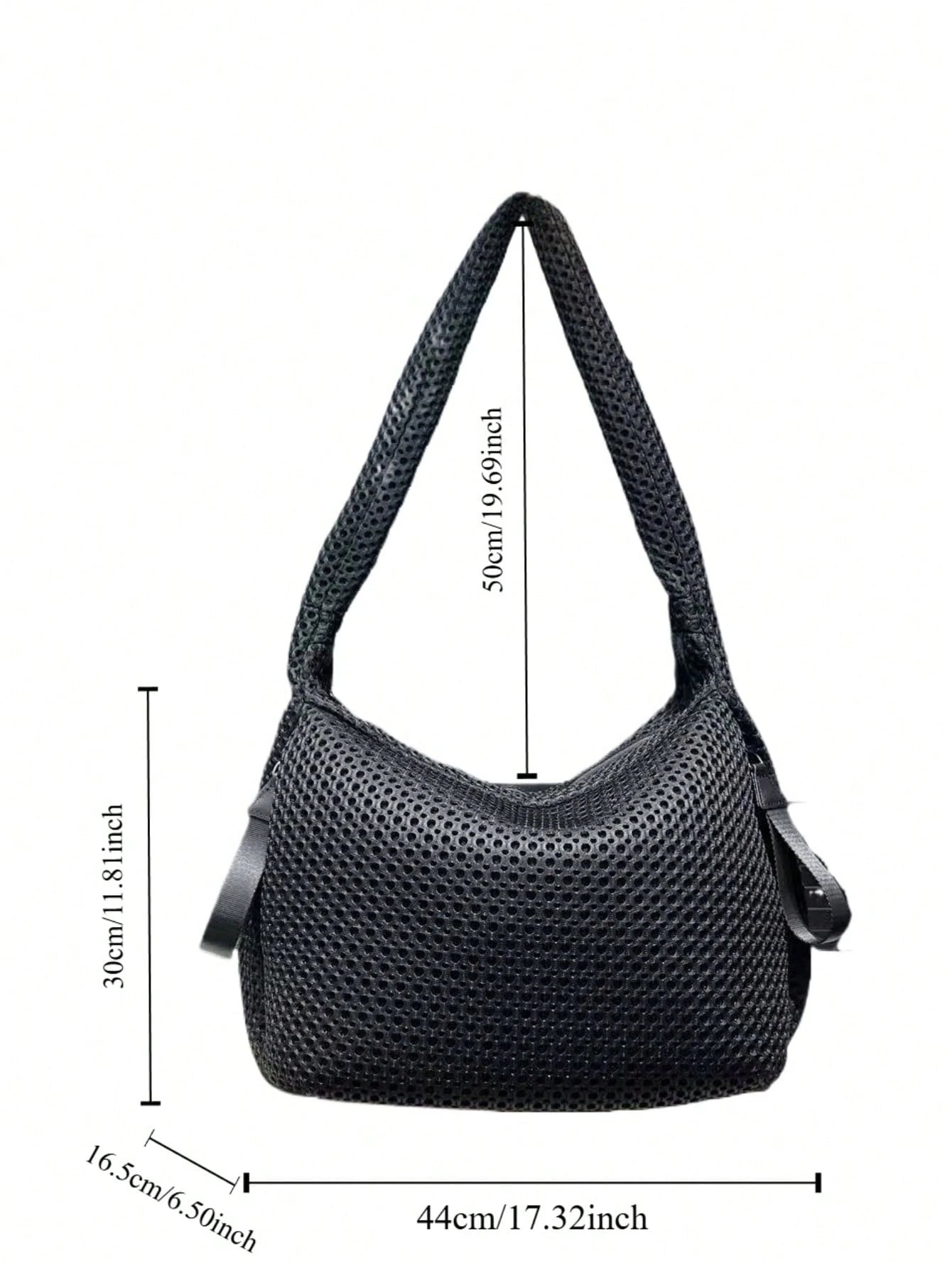 Ladies' Fashionable Nylon Messenger Bag, Large-Capacity Pure-Color Crossbody Bag, Fixed Shoulder Strap, Polyester Lining, Thickened Casual Handbag