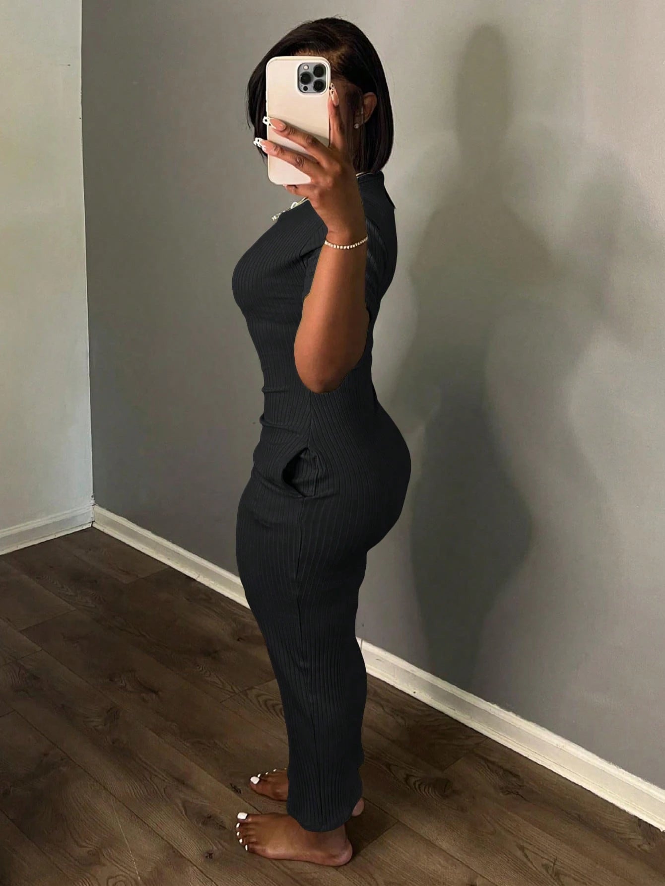 Ladies' Stylish Summer Solid Versatile Bodycon Dress