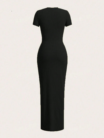 Ladies' Stylish Summer Solid Versatile Bodycon Dress