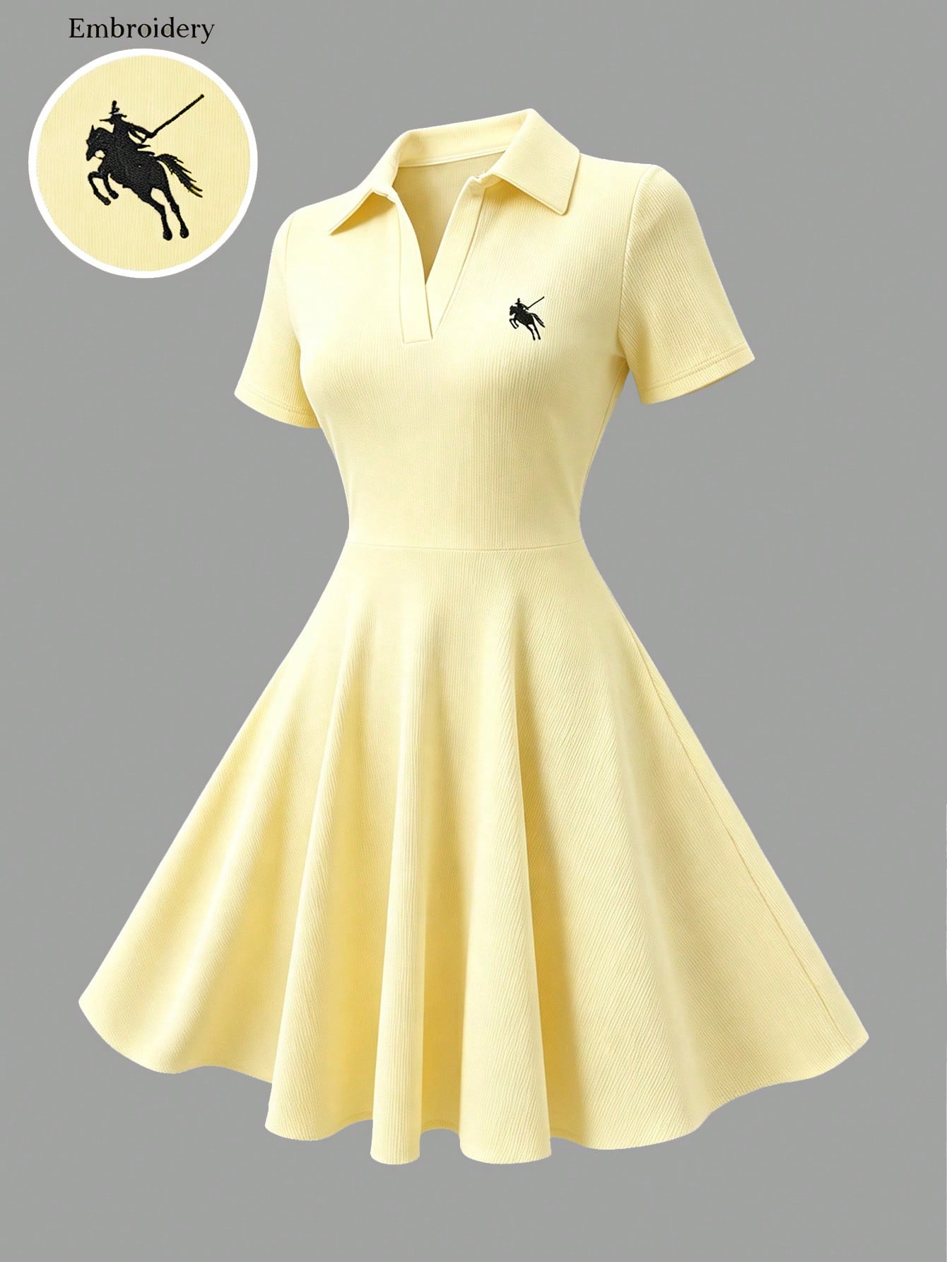 Lalippa Exquisite Embroidered Fashion Casual Women's Short Dress