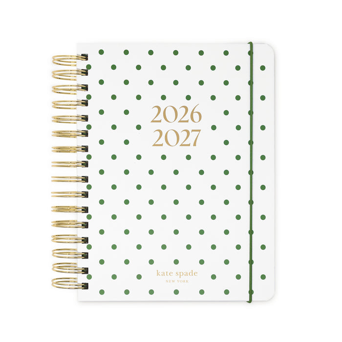 Large 17 Month Planner Green Dot