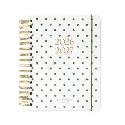 Large 17 Month Planner Green Dot