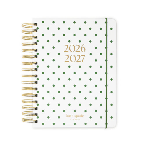 Large 17 Month Planner Green Dot