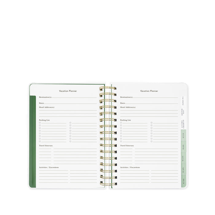 Large 17 Month Planner Green Dot