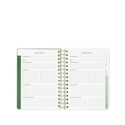 Large 17 Month Planner Green Dot