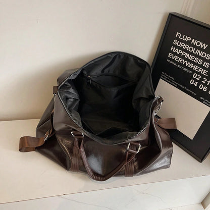 Large Capacity Travel Duffel Bag, Unisex Garment Handbag Luggage Tote Shoulder Bag For Sports Gym Fitness Bag For School School Accessories School Stuff
