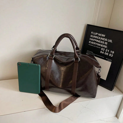Large Capacity Travel Duffel Bag, Unisex Garment Handbag Luggage Tote Shoulder Bag For Sports Gym Fitness Bag For School School Accessories School Stuff