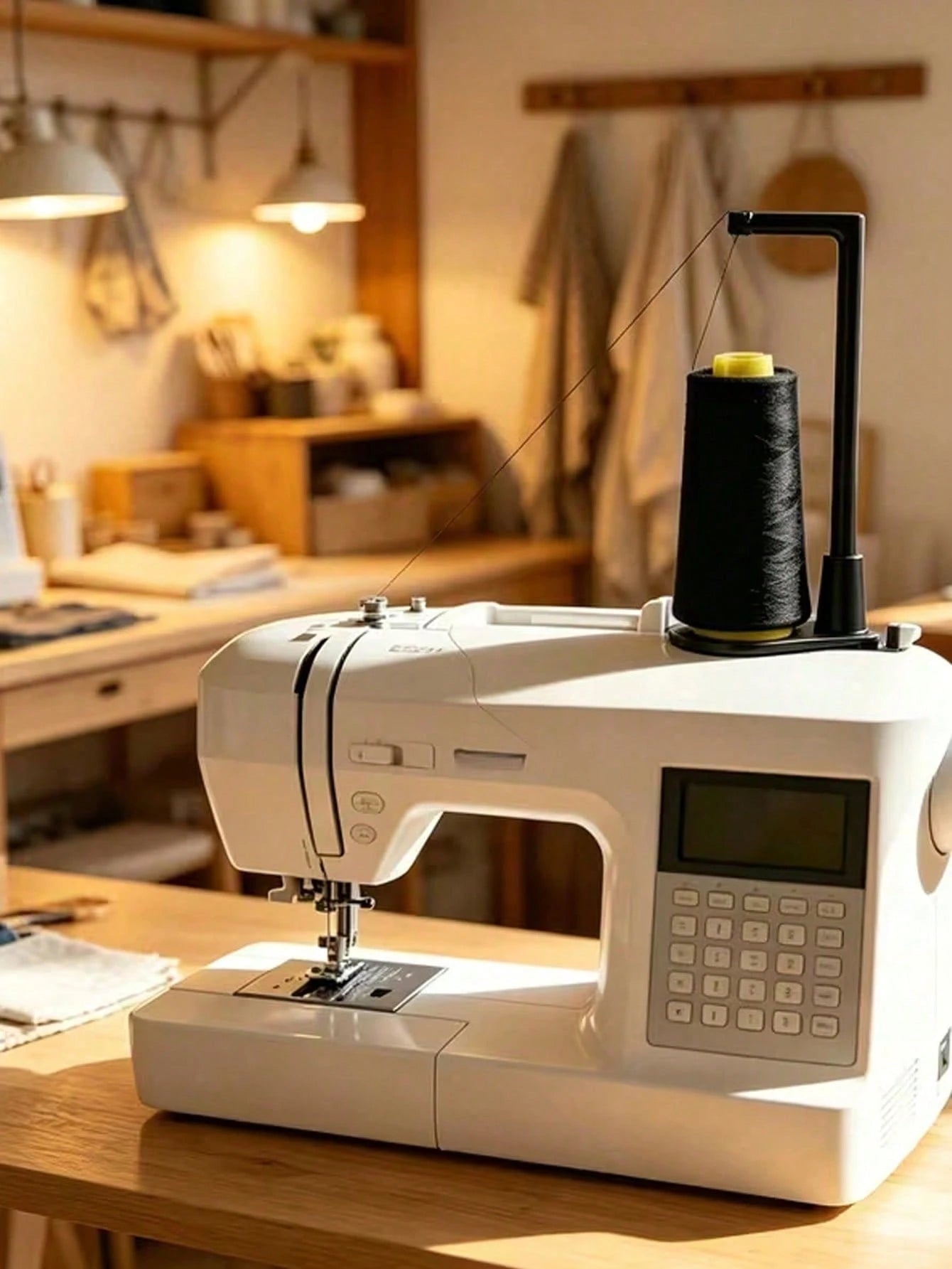 Large Vertical Spool Holder For Home Sewing Machines And Sewing Machines, Anti-Tangle Guide, Professional Handmade Sewing Studio Accessory