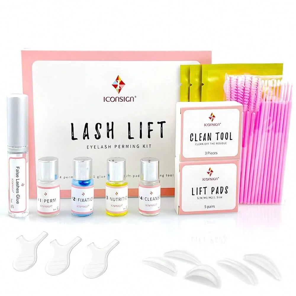 Lash Lift Kit, Eyelash Perm Kit, Professional Eyelash Curling Lash Extension Set, Glue Upgraded Version, Lash Extensions, Lash Curling, Semi-Permanent Curling Perming Kits Suitable For Salon Use