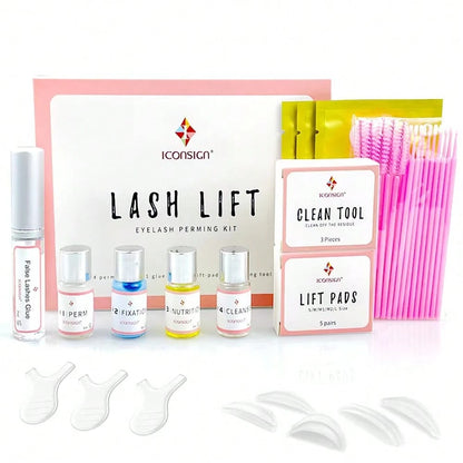 Lash Lift Kit, Eyelash Perm Kit, Professional Eyelash Curling Lash Extension Set, Glue Upgraded Version, Lash Extensions, Lash Curling, Semi-Permanent Curling Perming Kits Suitable For Salon Use