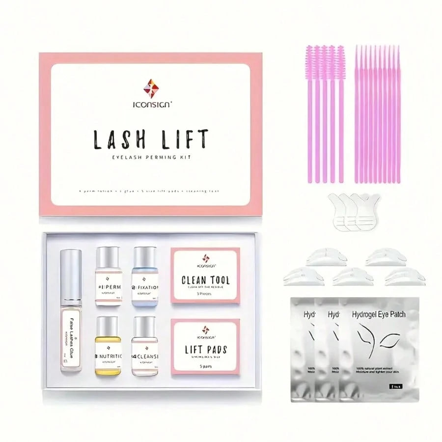 Lash Lift Kit, Eyelash Perm Kit, Professional Eyelash Curling Lash Extension Set, Glue Upgraded Version, Lash Extensions, Lash Curling, Semi-Permanent Curling Perming Kits Suitable For Salon Use