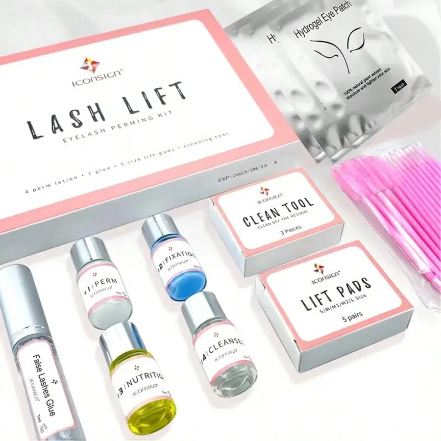 Lash Lift Kit, Eyelash Perm Kit, Professional Eyelash Curling Lash Extension Set, Glue Upgraded Version, Lash Extensions, Lash Curling, Semi-Permanent Curling Perming Kits Suitable For Salon Use