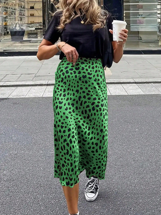 Leopard Print Skirt, Party Wear, Women's Clothing, Office Wear, Women's Short Skirt, Casual Outdoor Wear, Women's Street Fashion, Autumn Women's Scho