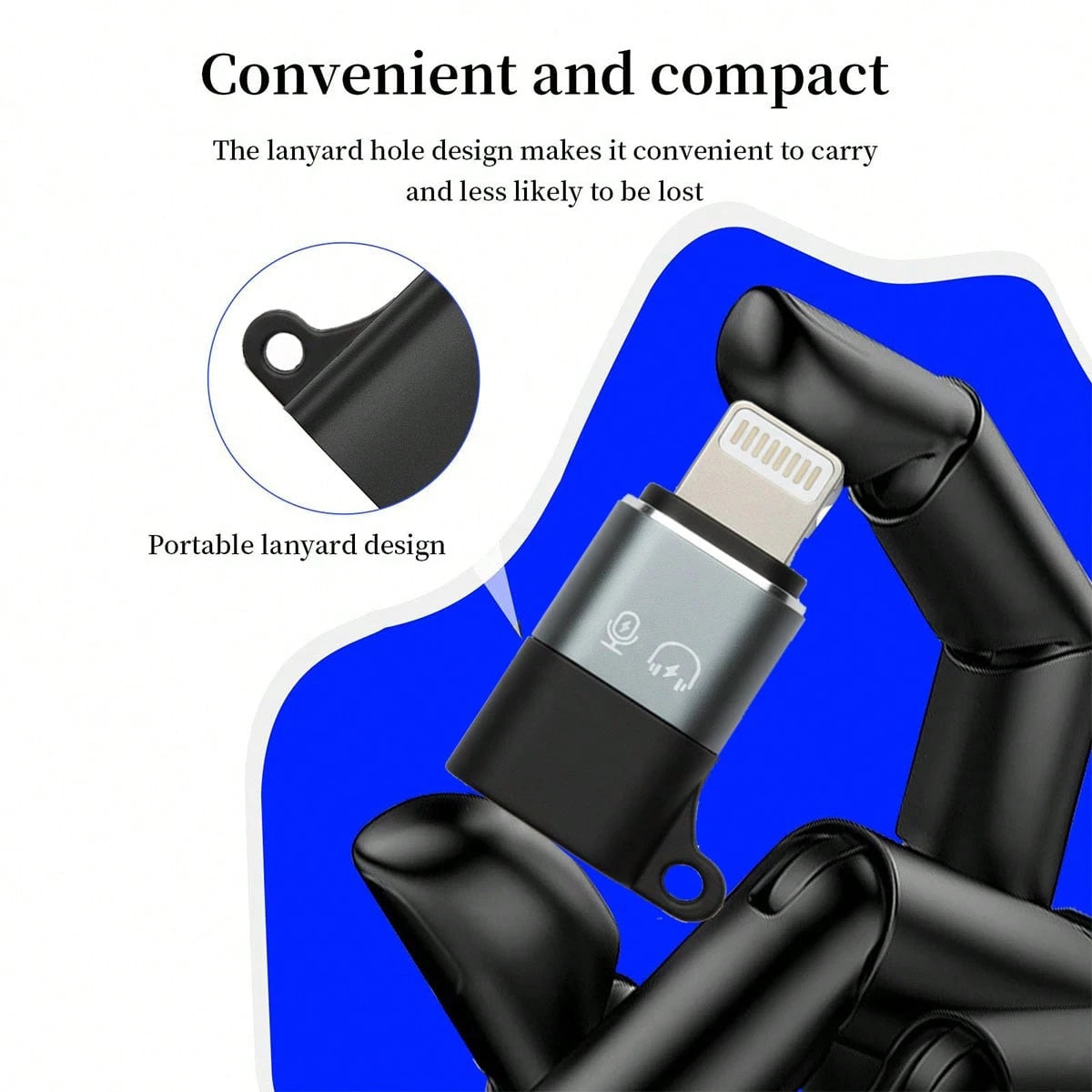 Lightning To Type-C OTG Adapter (Male)/ Type-C Adapter (Female) For IOS, Supports Fast Charging, Headphone Jack, Compatible With IPhone, Can Connect Wireless Lavalier Microphone, Sound Card, Live Str