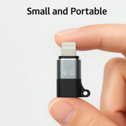Lightning To Type-C OTG Adapter (Male)/ Type-C Adapter (Female) For IOS, Supports Fast Charging, Headphone Jack, Compatible With IPhone, Can Connect Wireless Lavalier Microphone, Sound Card, Live Str