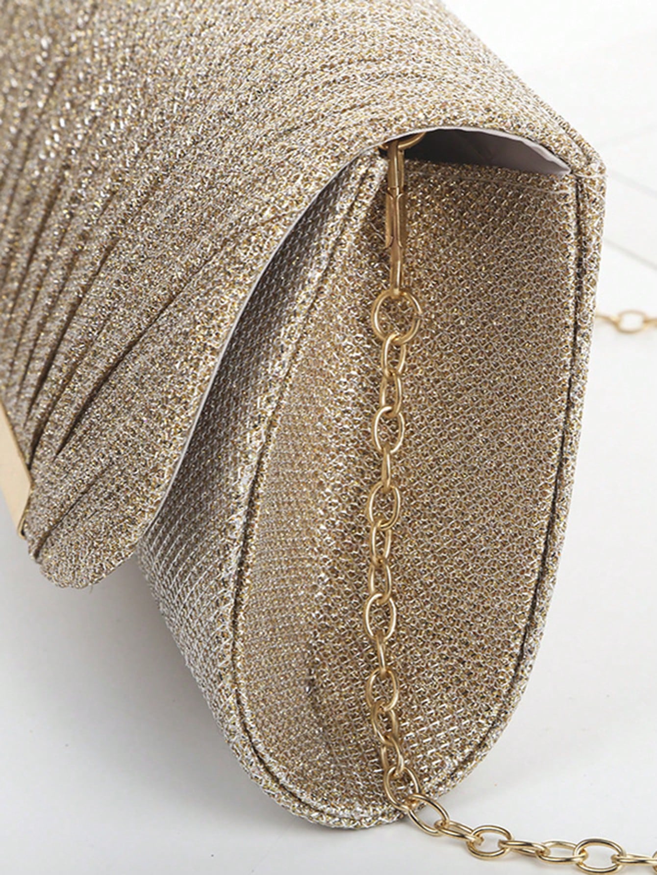 Lightweight, Business Casual Rhinestone Decor Bucket Bag Mini Drawstring Design