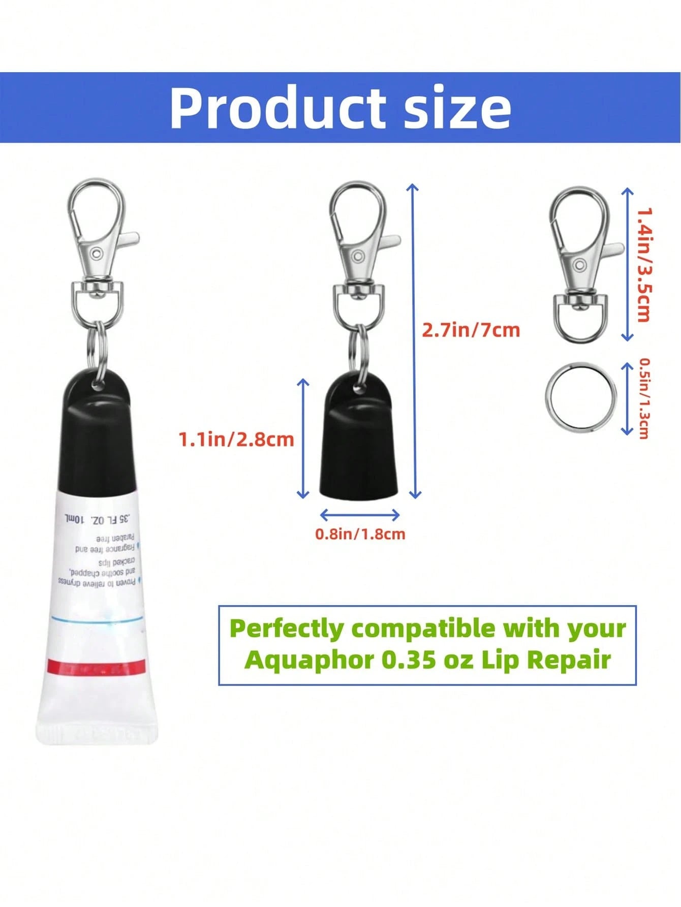 Lip Gloss Keychain Holder, Lip Balm Keychain Cover, Portable Lip Gloss Storage, Lip Balm Holder, Lipstick Keychain Holder, Travel Accessory, Lipstick Cover Keychain, Multi-Functional Accessory, Compat