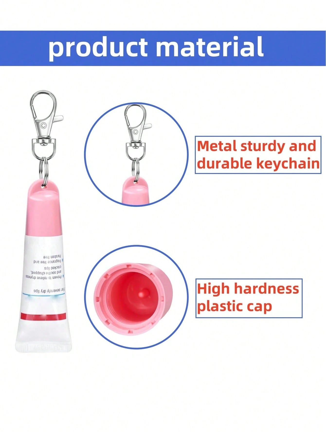 Lip Gloss Keychain Holder, Lip Balm Keychain Cover, Portable Lip Gloss Storage, Lip Balm Holder, Lipstick Keychain Holder, Travel Accessory, Lipstick Cover Keychain, Multi-Functional Accessory, Compat