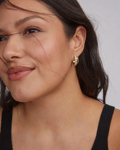 Livy Huggie Earrings Gold