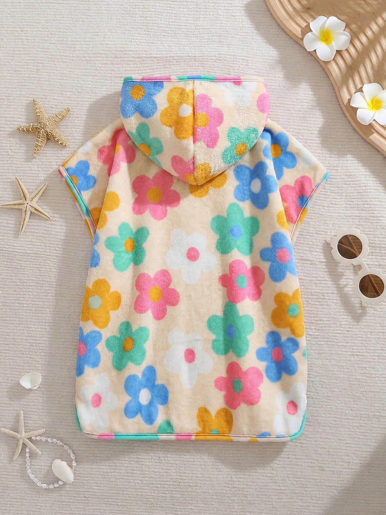 LMoss Kids Baby Girls Floral Print Short Sleeve Hooded Half-Zip Swimsuit
