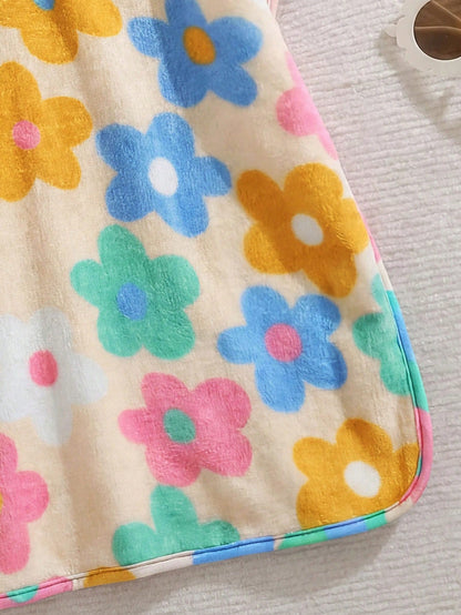 LMoss Kids Baby Girls Floral Print Short Sleeve Hooded Half-Zip Swimsuit