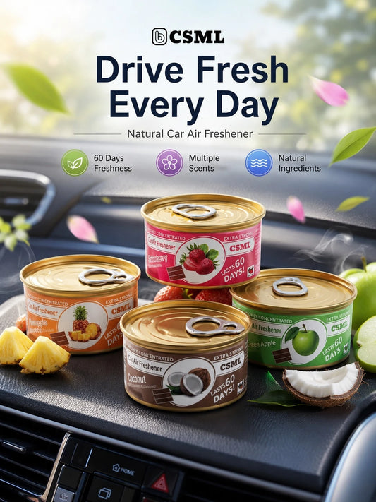Long-Lasting Solid Car Air Freshener| Natural Vanilla, Cherry, Strawberry And Coconut And Other Fragrances| Suitable For Car, Bedroom, Bathroom And Closet Air Freshener| Flameless Diffuser| Fashio