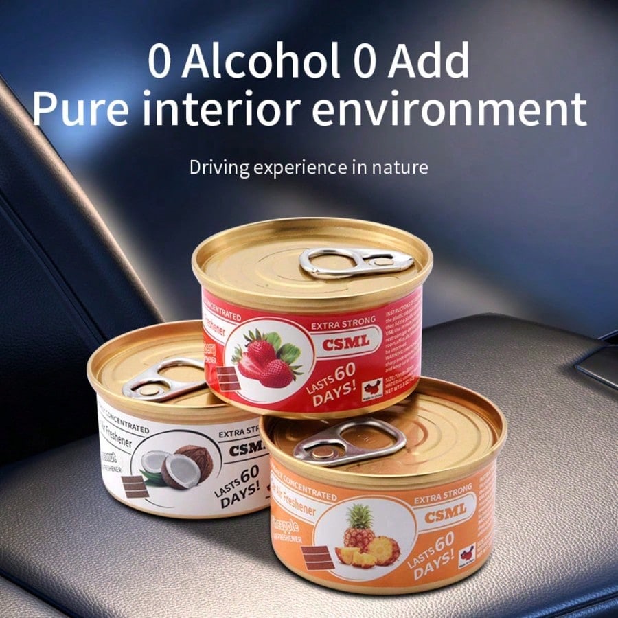 Long-Lasting Solid Car Air Freshener| Natural Vanilla, Cherry, Strawberry And Coconut And Other Fragrances| Suitable For Car, Bedroom, Bathroom And Closet Air Freshener| Flameless Diffuser| Fashio