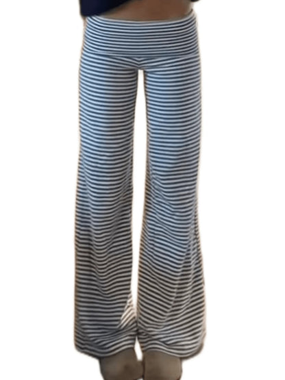 Lounge Wide Leg Sweatpants For Women Fold Over Low Waist Yoga Sweatpants Back To School Clothes Flare Leggings Bell Bottoms Y2K Foldover Pants